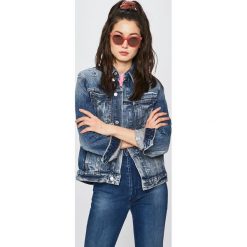Calvin Klein Jeans - Kurtka. Niebieskie kurtki damskie Calvin Klein Jeans, s, bez wzorów, z bawełny, bez kaptura. W wyprzedaży za 359.90 zł.