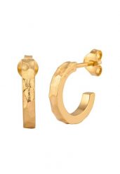 Elli Kreolski Damski Teksturowany 925 Sterling Silver Pozłacane Złoto Kolczyki 1 ct. Szare kolczyki damskie Elli, pozłacane. Za 248.99 zł.