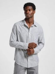 MESKA KOSZULA LEE WORKWEAR SHIRT 2.0 ECRU 112364149. Koszule męskie Lee, s, bez wzorów, bez kołnierzyka, bez ramiączek. Za 169.99 zł.