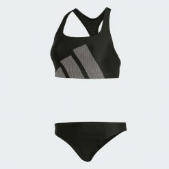 Zestaw bikini Big Bars C-back. Czarne bikini damskie Adidas, bez wzorów. Za 199.00 zł.