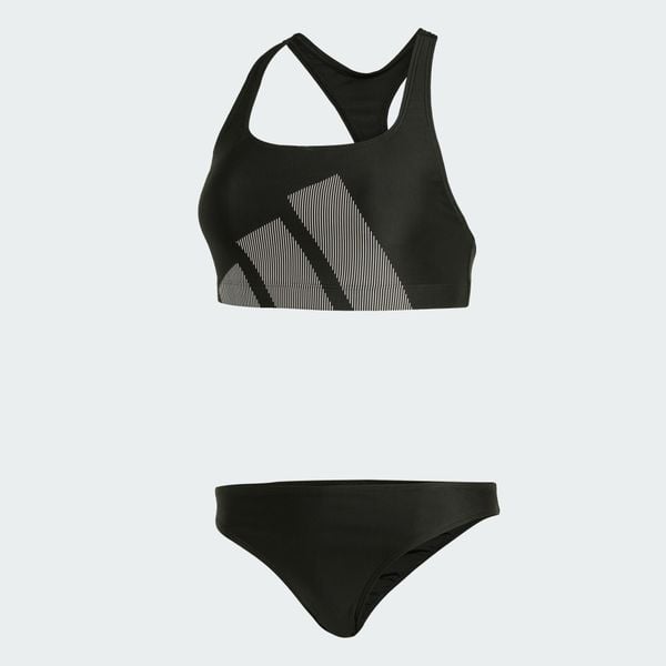 Zestaw bikini Big Bars C-back. Czarne bikini damskie Adidas, bez wzorów. Za 199.00 zł.