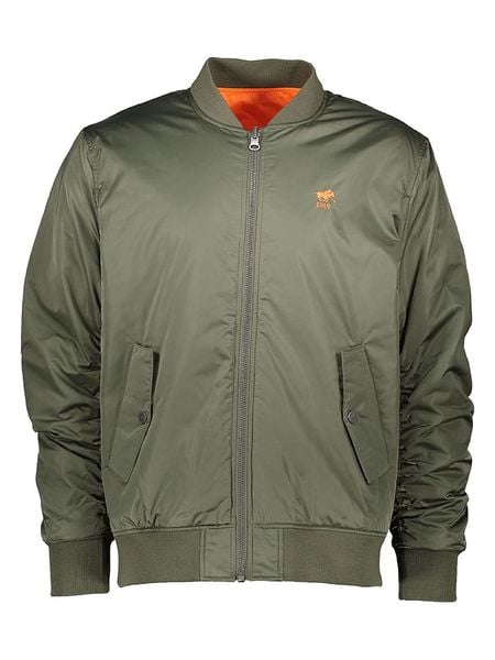 Polo Sylt Dwustronna kurtka przejściowa w kolorze oliwkowo-pomarańczowym rozmiar: XL. Brązowe kurtki męskie Polo Sylt, xl, bez wzorów, bez kaptura. Za 210.32 zł.