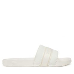 Klapki Tommy Hilfiger. Białe klapki damskie Tommy Hilfiger, bez wzorów, bez obcasa. Za 129.99 zł.