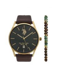 U.S. Polo Assn. Zestaw zegarek i bransoletka Colin USP6376TW Złoty. Żółte bransoletki damskie U.S. Polo Assn., złote. Za 409.99 zł.
