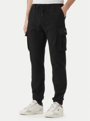 Aeronautica Militare Spodnie dresowe 261PF1020UF00674 Czarny Regular Fit. Czarne spodnie dresowe męskie AERONAUTICA MILITARE, bez wzorów, z bawełny. Za 489.99 zł.