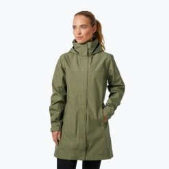 Płaszcz przeciwdeszczowy damski Helly Hansen Aden Long Coat. Zielone kurtki przeciwdeszczowe damskie Helly Hansen, bez kaptura. Za 539.99 zł.