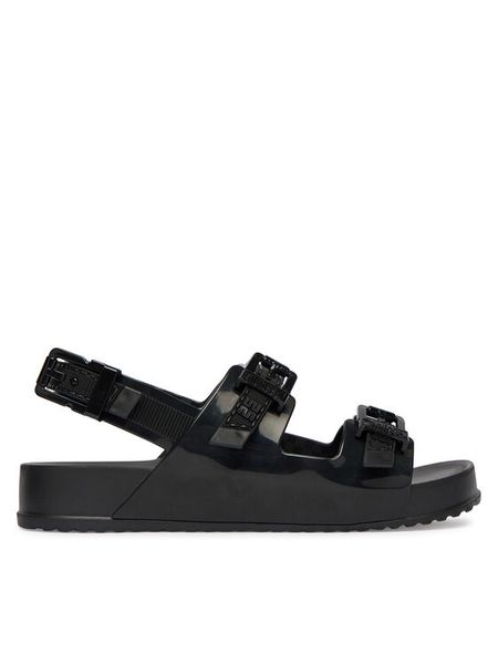 Melissa Sandały Melissa Cozy Sandal Ad 36895 Czarny. Czarne sandały damskie Melissa, bez wzorów, z tworzywa sztucznego, bez obcasa, na płaskiej podeszwie. Za 358.99 zł.