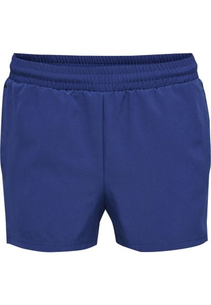 Szorty damskie Hummel Move Grid. Niebieskie spodenki sportowe damskie HUMMEL, xl, z elastanu, na fitness i siłownię. Za 174.35 zł.