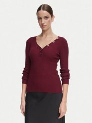Morgan Bluzka 261-MBANBIN Bordowy Slim Fit. Czerwone bluzki damskie Morgan, xl, bez wzorów, z syntetyku, bez ramiączek. Za 159.99 zł.