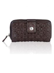 Bellicci Skórzany portfel w kolorze brązowym - 18 x 9,5 x 3,5 cm rozmiar: onesize. Brązowe portfele damskie Bellicci, bez wzorów, z materiału. Za 113.99 zł.