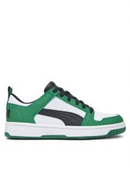 Puma Sneakersy REBOUND LAYUP LO SL JR 37049024 Zielony. Zielone buty sportowe chłopięce Puma, ze skóry, bez zapięcia. Za 249.99 zł.