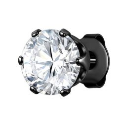 True Rebels Kolczyki Stal nierdzewna Czarny Biżuteria męska 1 ct Męskie. Czarna biżuteria dla mężczyzn True Rebels, z cyrkonią, ze stali. Za 119.99 zł.