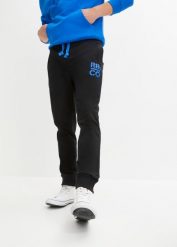 Spodnie sportowe z poliestru z recyklingu. Czarne spodnie sportowe męskie bonprix. Za 117.99 zł.