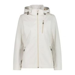Kurtka wodoodporna z odpinanym kapturem softshell damska CMP. Białe kurtki softshell damskie CMP, xs, bez wzorów, z softshellu, z kapturem. Za 342.50 zł.