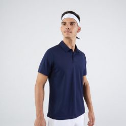 Koszulka polo do tenisa męska Artengo Essential. Białe koszulki polo męskie ARTENGO, m, bez wzorów, z materiału, bez ramiączek. Za 34.99 zł.