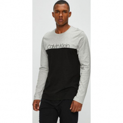 Calvin Klein Underwear - Longsleeve piżamowy. Szare piżamy męskie Calvin Klein Underwear, m, bez wzorów, z bawełny, bez ramiączek. W wyprzedaży za 119.90 zł.