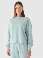 4F Bluza dresowa nierozpinana bez kaptura damska - turkusowa M. Niebieskie bluzy bez kaptura damskie 4f, m, z bawełny. W wyprzedaży za 59.99 zł.