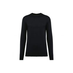 Sweter z okrągłym dekoltem z Suprimy Kariban Premium. Czarne swetry męskie KARIBAN, m, bez wzorów, z bawełny, bez kołnierzyka. Za 232.50 zł.