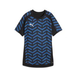 Damska koszulka piłkarska individualBLAZE PUMA Black White Racing Blue. Białe bluzki damskie Puma, bez wzorów, sportowe, bez kołnierzyka, bez ramiączek. Za 129.00 zł.