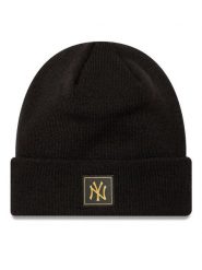 New Era Czapka New York Yankees Metallic Badge Black Cuff Knit Beanie 60424815 Czarny. Czarne czapki zimowe damskie New Era, z materiału. Za 119.99 zł.