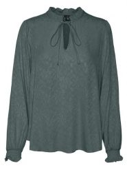 Vero Moda Bluzka w kolorze zielonym rozmiar: XS. Zielone bluzki damskie Vero Moda, s, bez wzorów, z wiskozy, klasyczne, bez kołnierzyka, bez ramiączek. Za 57.20 zł.