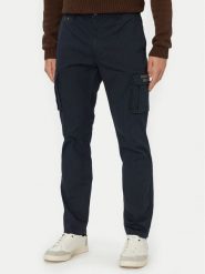 Aeronautica Militare Spodnie cargo 262PA1329UCT02443 Granatowy Regular Fit. Niebieskie spodnie materiałowe męskie AERONAUTICA MILITARE, bez wzorów, z bawełny. Za 714.99 zł.