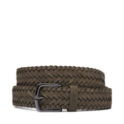 Pasek BOSS. Brązowe paski męskie Boss, bez wzorów. Za 679.99 zł.