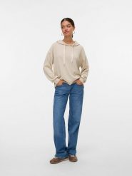 ONLY Sweter w kolorze kremowym rozmiar: M. Brązowe swetry klasyczne damskie Only, m, bez kołnierzyka. Za 110.04 zł.