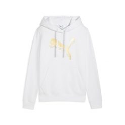Damska bluza z kapturem ESS METALLIC PUMA. Białe bluzy z kapturem damskie Puma, xs, z bawełny. Za 249.00 zł.