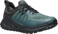 Buty męskie Keen Zionic WP niskie dark forest/black. Czarne buty sportowe na co dzień męskie 909, z meshu, bez zapięcia, trekkingowe. Za 566.99 zł.