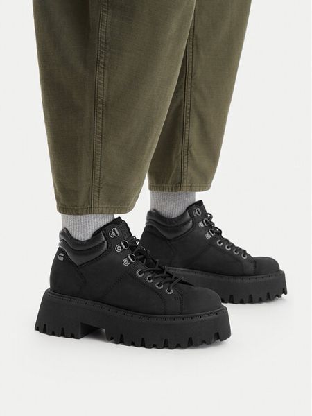 G-Star Raw Trapery CEO-WI34-MANYA-06 Czarny. Czarne trapery damskie G-Star Raw, z nubiku, bez obcasa. Za 399.99 zł.