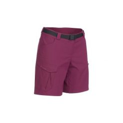 Spodenki trekkingowe Trek 100 damskie. Czerwone szorty damskie FORCLAZ, bez wzorów, z elastanu. Za 59.99 zł.