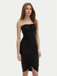 NORMA KAMALI Sukienka koktajlowa ST3243LMD89001 Czarny Slim Fit. Czarne sukienki damskie NORMA KAMALI, s, bez wzorów, z syntetyku, wizytowe, bez kołnierzyka, bez ramiączek. Za 859.99 zł.