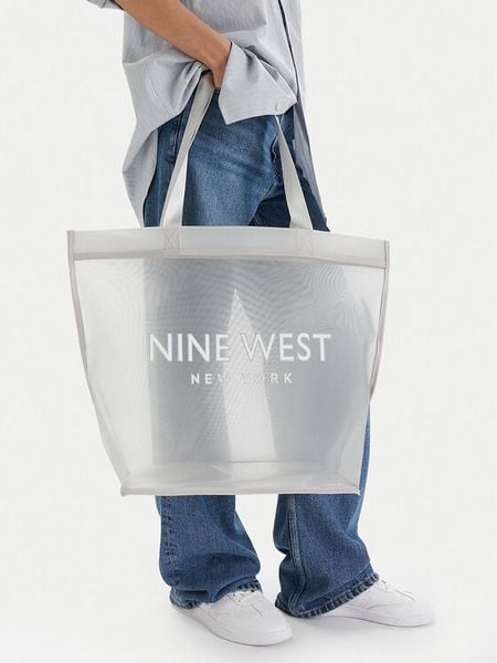 Nine West Torebka CEO-Eloura-LA374-4074 Szary. Szare torebki klasyczne damskie Nine West, bez wzorów, z materiału, bez dodatków. Za 79.99 zł.