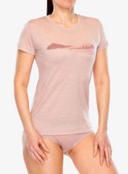 Koszulka merino damska Sensor Merino Air Hills SS Tee. Czerwone topy sportowe damskie Sensor, l, bez wzorów, z materiału, bez ramiączek. Za 296.99 zł.