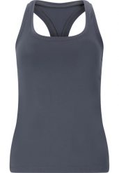 Damski tank top Athlecia Asana. Niebieskie topy sportowe damskie Athlecia, bez wzorów, z materiału, bez ramiączek. Za 127.00 zł.
