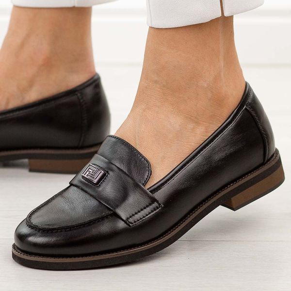 Czarne skórzane mokasyny damskie Potocki 19465. Czarne mokasyny damskie POTOCKI, z jeansu. Za 229.00 zł.