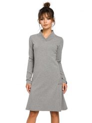 Be Wear Sukienka w kolorze szarym rozmiar: L. Szare sukienki damskie Be Wear, na co dzień, l, bez wzorów, bez kołnierzyka, bez ramiączek, maxi, proste. Za 158.47 zł.