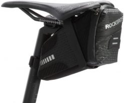 Torebka rowerowa pod siodełko Rockbros C29-BK. Czarne torebki klasyczne damskie ROCKBROS, bez wzorów, z materiału, małe, bez dodatków. Za 73.00 zł.