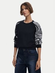 Desigual Sweter Kodiak 25WWJF28 Czarny Regular Fit. Czarne swetry klasyczne damskie Desigual, xl, z syntetyku, bez kołnierzyka. Za 239.99 zł.