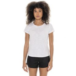 Koszulka na co dzień na siłownię. Białe bluzki damskie LEONE 1947 APPAREL, bez wzorów, z bawełny, sportowe, bez kołnierzyka, bez ramiączek. Za 77.89 zł.