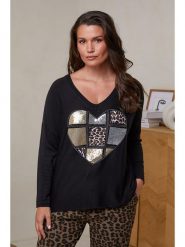 Curvy Lady Sweter w kolorze czarnym rozmiar: 44/46. Czarne swetry klasyczne damskie Curvy Lady, bez kołnierzyka. Za 131.74 zł.