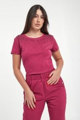 T-shirt damski z cyrkoniami LIU JO. T-shirty damskie Liu Jo, xs, bez wzorów, bez kołnierzyka. Za 339.00 zł.