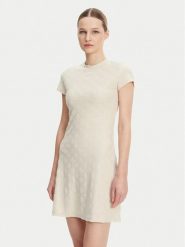 Guess Sukienka codzienna V5GK07 KCT02 Beżowy Regular Fit. Brązowe sukienki damskie Guess, na co dzień, xl, z aplikacjami, z syntetyku, bez kołnierzyka, bez ramiączek, proste. Za 249.99 zł.