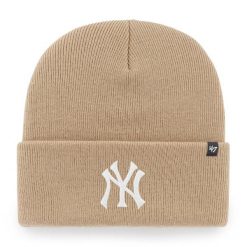 Czapka New York Yankees 47Brand MLB Haymaker. Brązowe czapki męskie 47 Brand, na zimę, bez wzorów, z materiału, klasyczne. Za 119.00 zł.