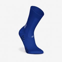 Skarpety piłkarskie podwyższone Kipsta Viralto II MiD antypoślizgowe. Niebieskie skarpetki damskie KIPSTA, bez wzorów, z dzianiny. Za 39.99 zł.