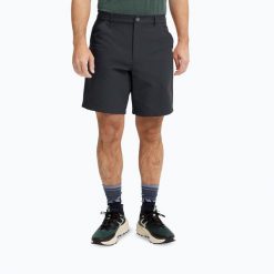 Spodenki trekkingowe męskie Jack Wolfskin Pico. Czarne szorty męskie Jack Wolfskin, z materiału, bez kołnierzyka. Za 249.99 zł.