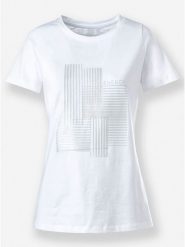 Heine Koszulka w kolorze białym rozmiar: 44. Białe bluzki damskie Heine, bez wzorów, bez kołnierzyka. Za 39.99 zł.