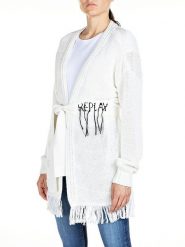 Replay Kardigan w kolorze białym rozmiar: S. Białe kardigany damskie Replay, s, bez wzorów, z bawełny. Za 330.67 zł.