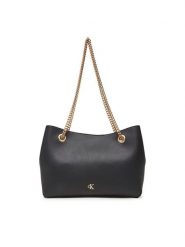 Calvin Klein Torebka Minimal Monogram Shoulder Bag Wi LV04F3205G Czarny. Czarne torebki klasyczne damskie CALVIN KLEIN, bez wzorów, z materiału, wizytowe, bez kołnierzyka, bez ramiączek. Za 369.99 zł.